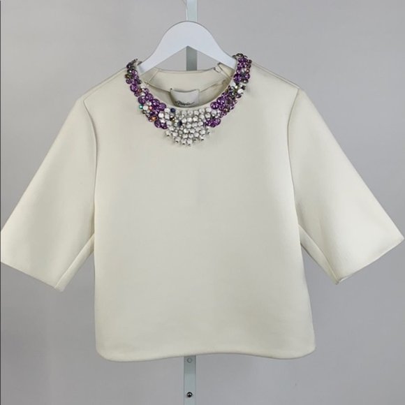 3.1 Phillip Lim Tops - 3.1 Phillip Lim Oversize Shirt with Embellishments